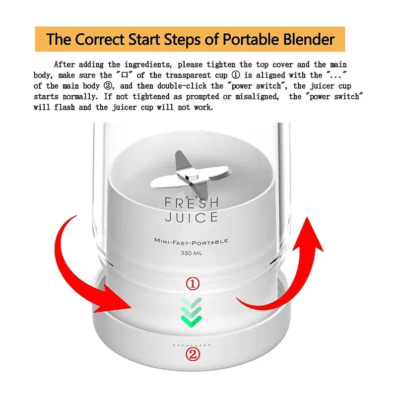 Portable Electric Smoothie Blender